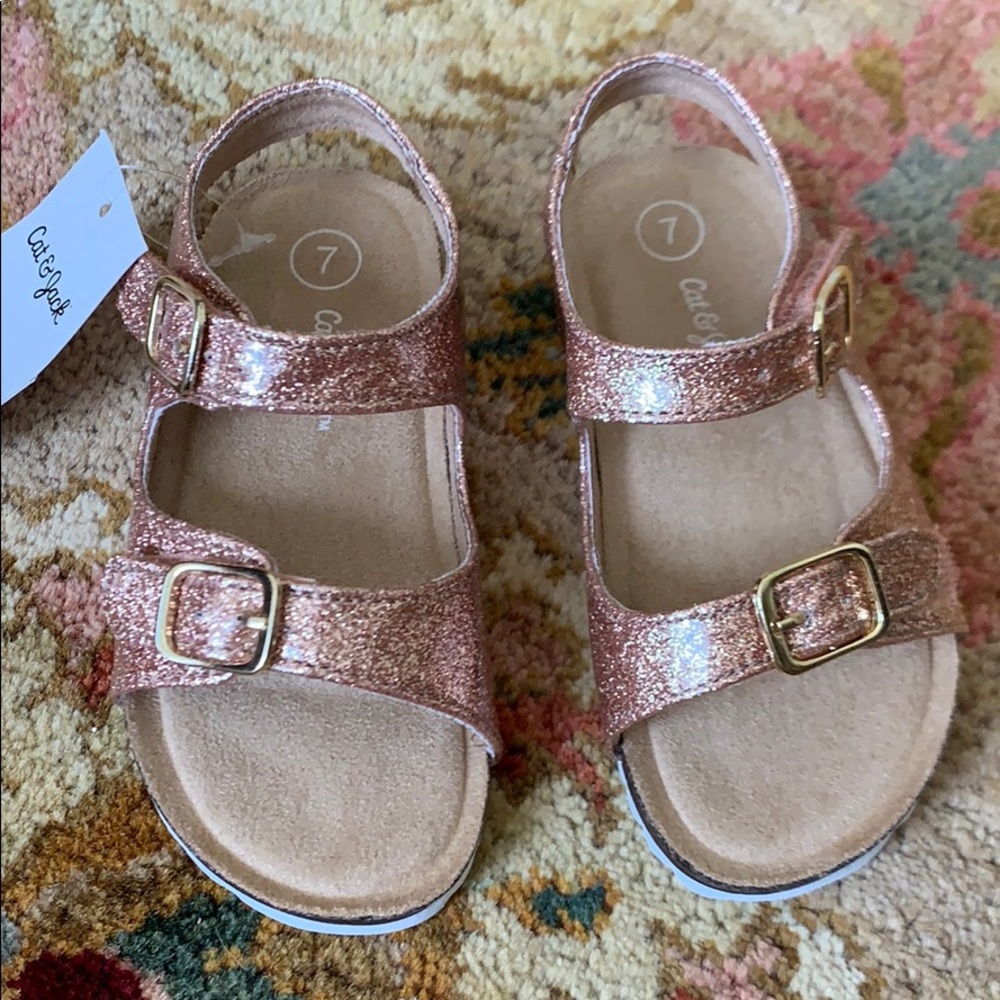 NWT Sparkly Tisha sandals by Cat & Jack size 7